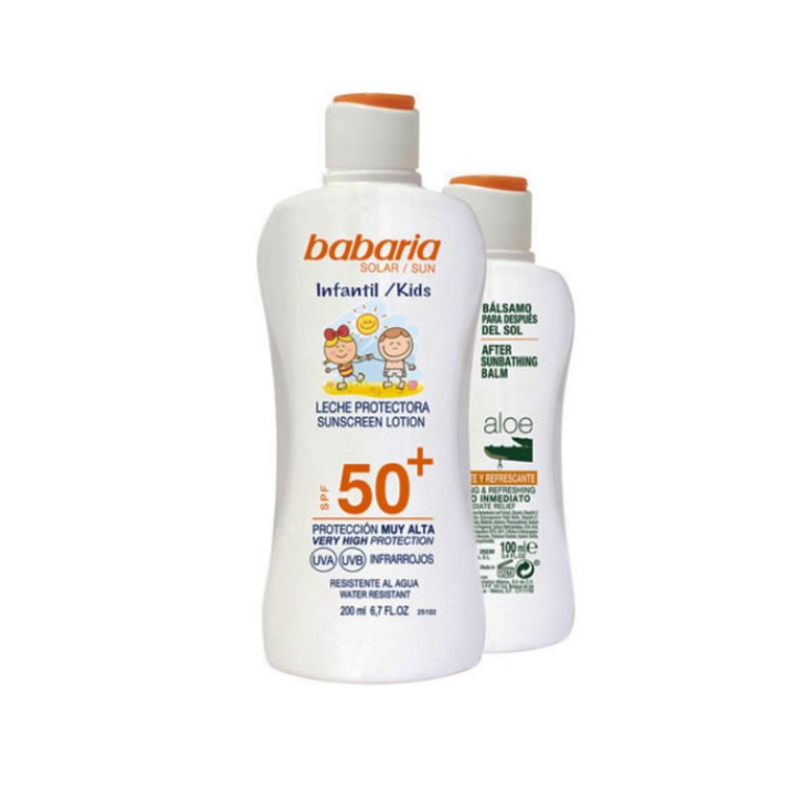 Babaria Sun Kids Lotion Solaire Water Resistant Spf50 200ml Set 2 Pièces 2019
