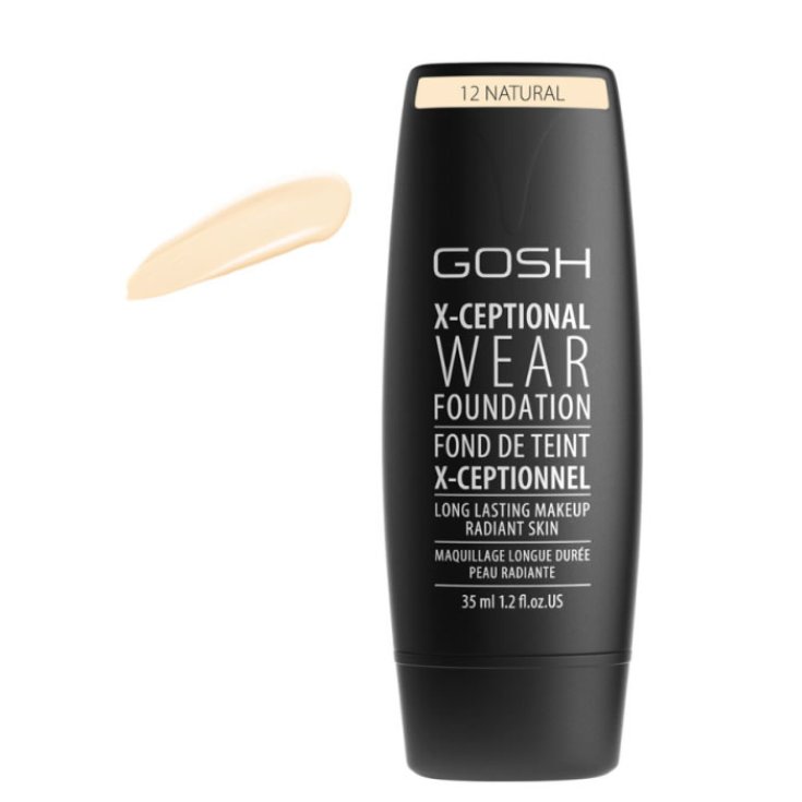 Gosh X-Ceptional Wear Fond de Teint Maquillage Longue Durée 12 Naturel 35ml