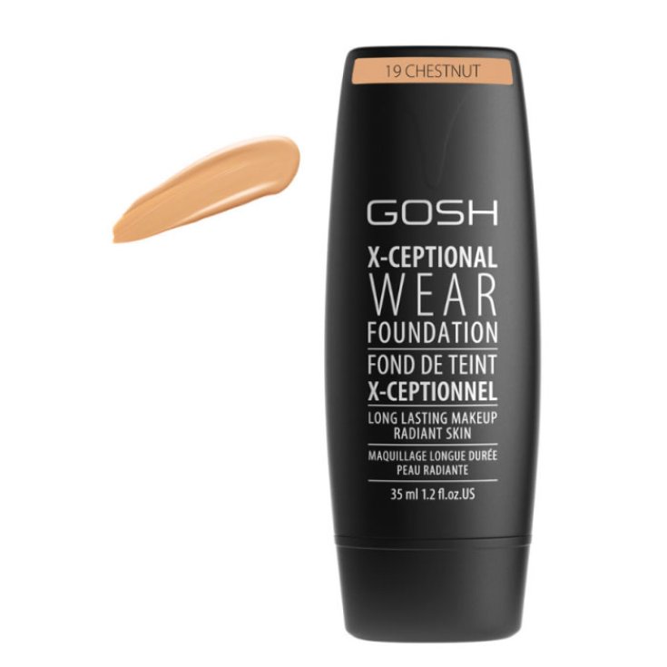 Gosh X-Ceptional Wear Fond de Teint Maquillage Longue Durée 19 Chestnut 35ml