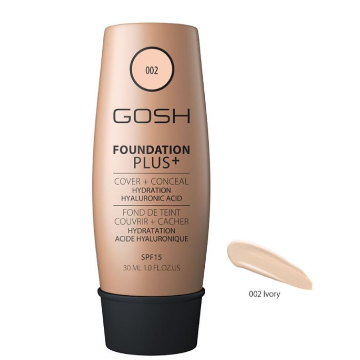 Gosh Fond de Teint Plus + Cover & Conceal Spf15 002 Ivoire 30ml