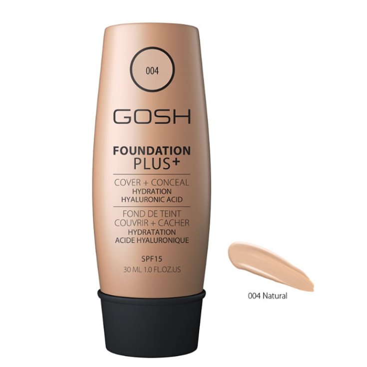 Gosh Fond de Teint Plus + Cover & Conceal Spf15 004 Naturel 30ml