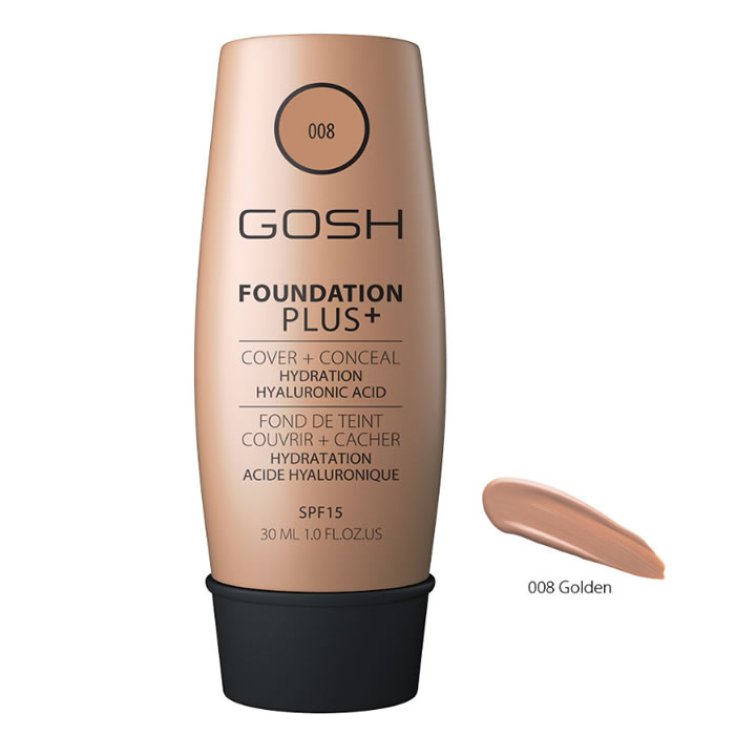 Gosh Fond de Teint Plus + Cover & Conceal Spf15 008 Doré 30ml