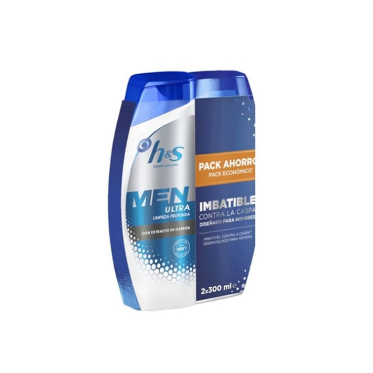 H&S Men Shampooing Ultra Carbone 2x300ml