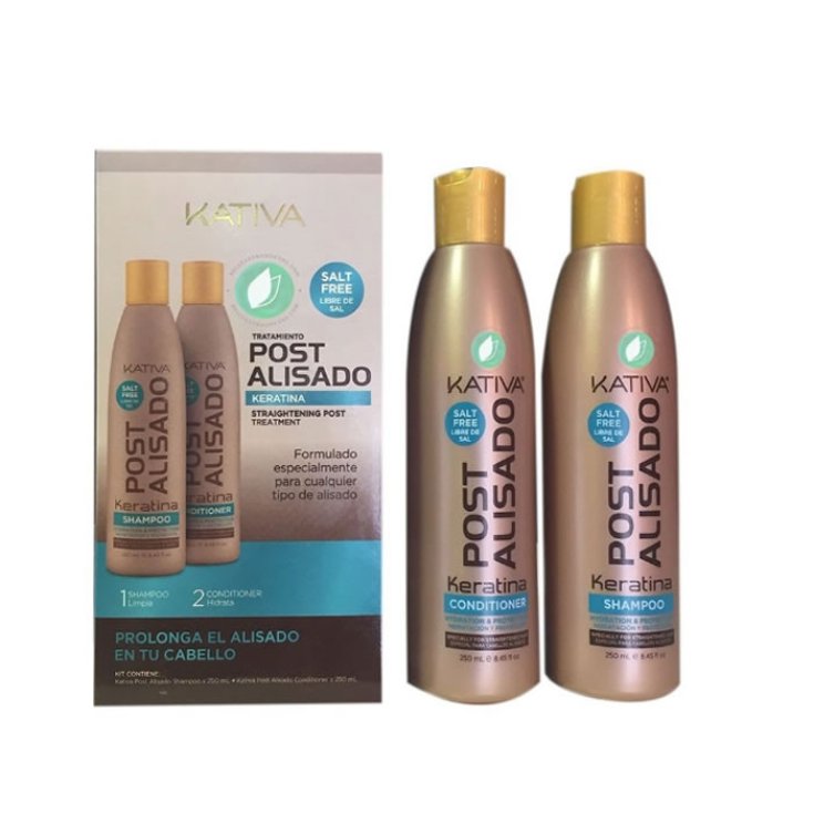 Kativa Keratina Shampooing Pour Cheveux Raides 250ml Set 2 Parties 2020