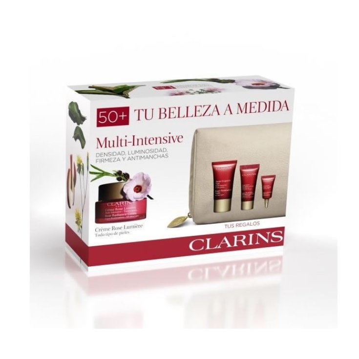 Clarins Multi Intensive Crème Rose Lumière Tous Types de Peaux 50 ml Coffret 5 Parties 2020