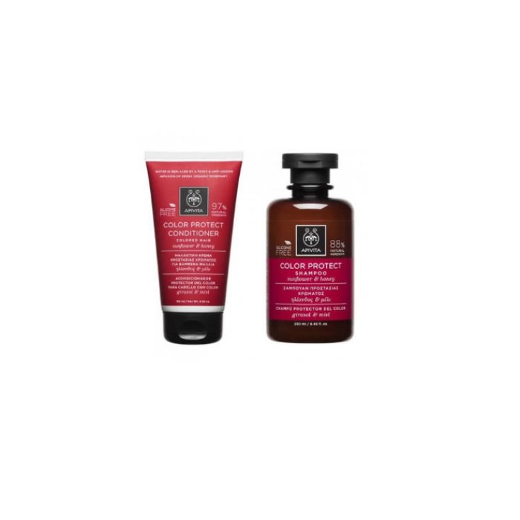 Apivita Pack Shampooing Protection Couleur 250 ml + Après-Shampoing Apivita Pack Shampooing Protection Couleur 250 ml + Après-Shampoing
