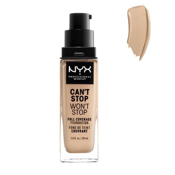Nyx Can't Stop Won't Stop Fond de Teint Couvrance Complète Vanille Chaude 30ml