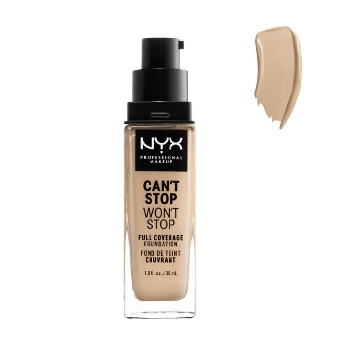 Nyx Can't Stop Won't Stop Fond de Teint Couvrance Complète Nude 30ml