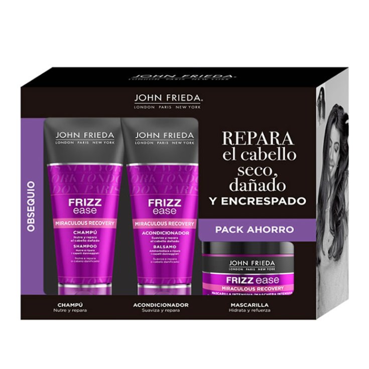 John Frieda Frizz Ease Intensif Strengthening Mask 250ml Set 3 Pièces