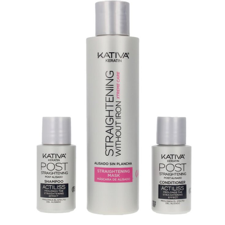 Kativa Keratin Anti-Frizz Lissage Sans Repassage Xtrem Care 30 Jours Coffret 3 Pièces Kativa Keratin Anti-Frizz Lissage Sans Repassage Xtrem Care 30 Jours Coffret 3 Pièces