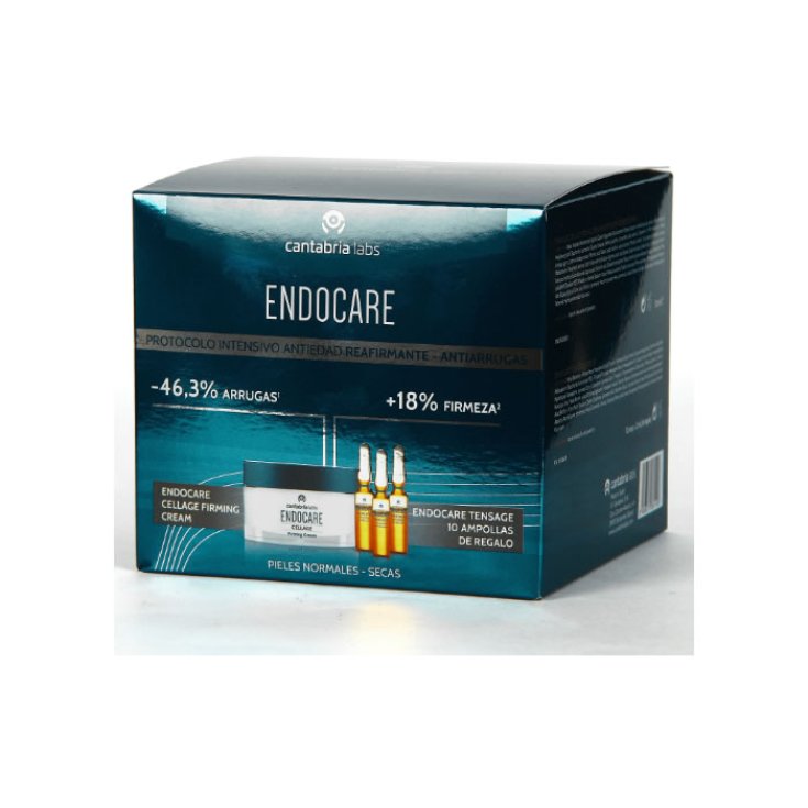 Endocare Cellules Crème Raffermissante 50 ml + 10 Ampoules Cadeau Tension