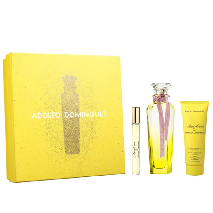 Adolfo Dominguez Agua Fresca Mimosa Coriandro Eau De Toilette Vaporisateur 120 ml Coffret 3 Parties 2019