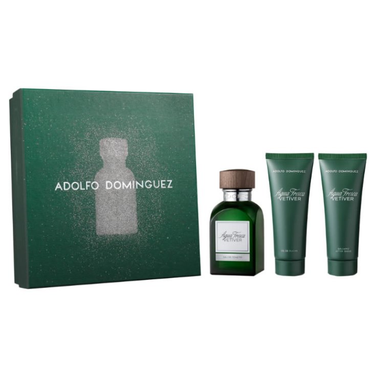 Adolfo Dominguez Agua Fresca Vétiver Eau De Toilette Vaporisateur 120 ml Coffret 3 Pièces 2019
