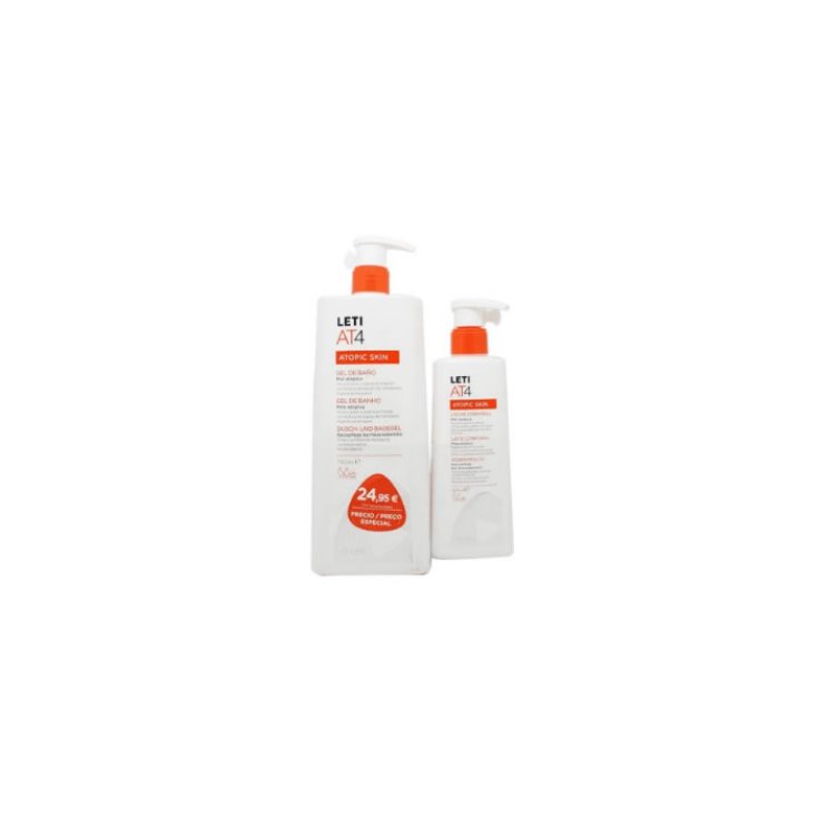 Leti At4 Gel Bain Dermograso 750 ml + Leti At4 Lait Corporel 250 ml