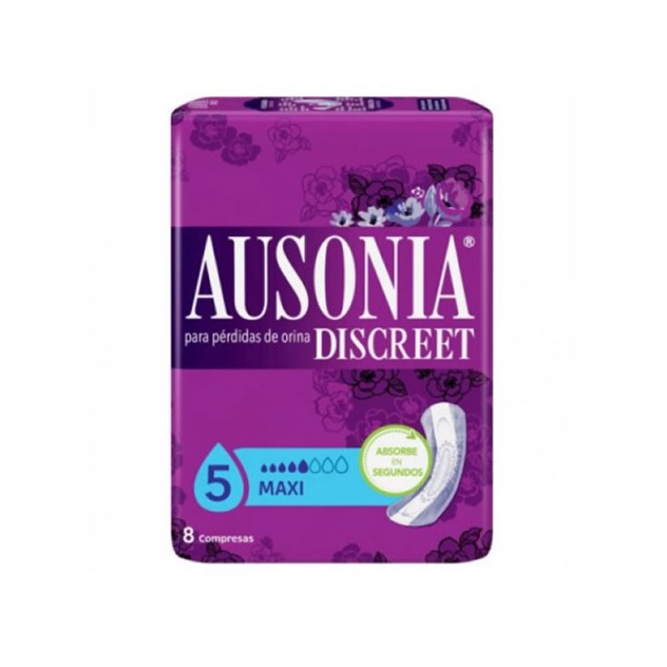 Ausonia Serviettes Hygiéniques Discrètes Maxi Incontinence Urinaire 8 Unités