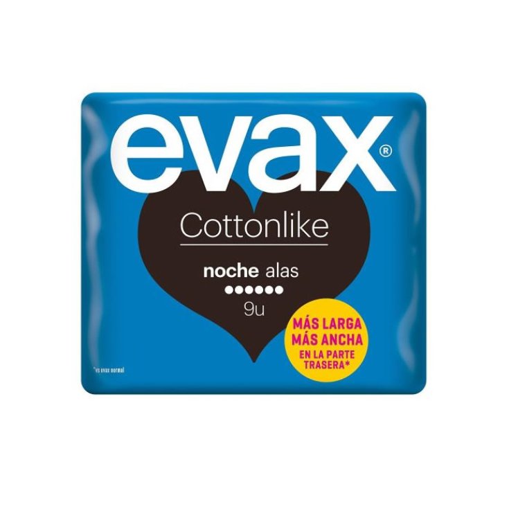 Evax Cottonlike Night With Wings Serviettes Hygiéniques 9 Unités