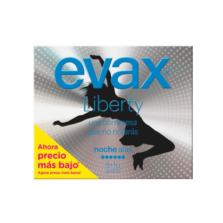 Evax Liberty Notte Normal Avec Ailes Serviettes Hygiéniques 12 Unités