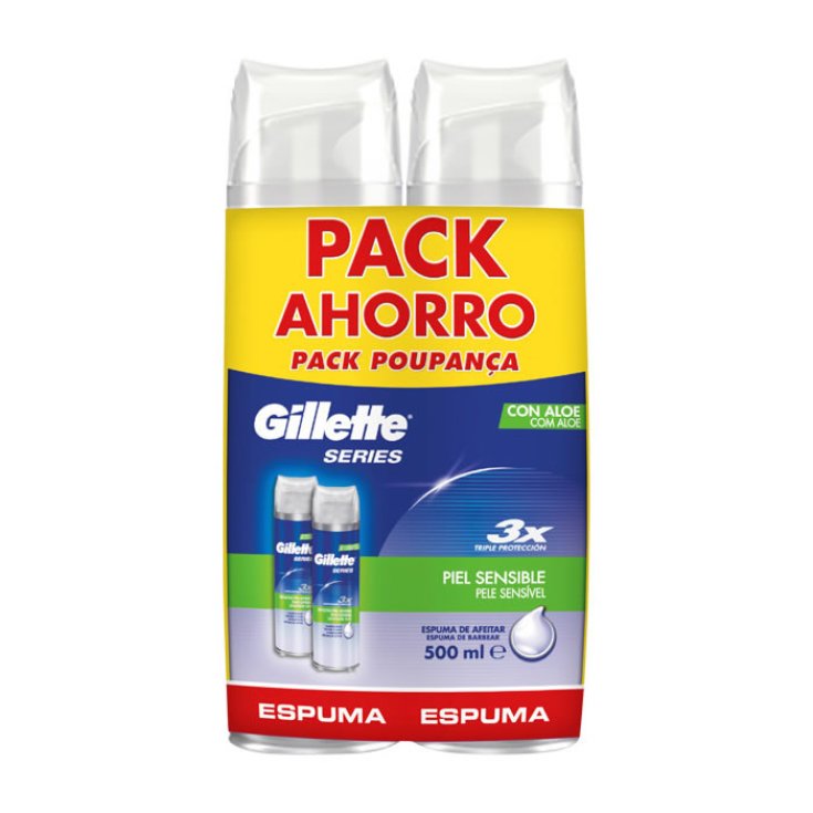 Gillette Series Mousse à Raser Peaux Sensibles 2x250ml Gillette Series Mousse à Raser Peaux Sensibles 2x250ml