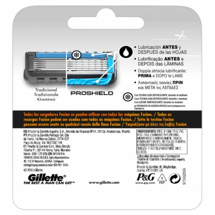 Gillette Fusion ProShield Chill recharge 3 unités
