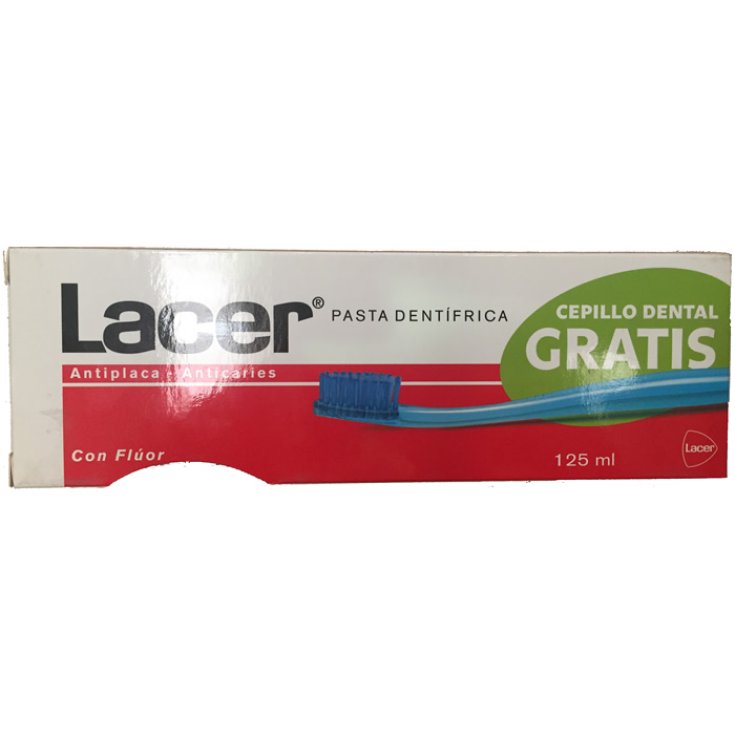 Lacer Dentifrice Anti Vaisselle Anticarie 125 ml Coffret 2 Pièces