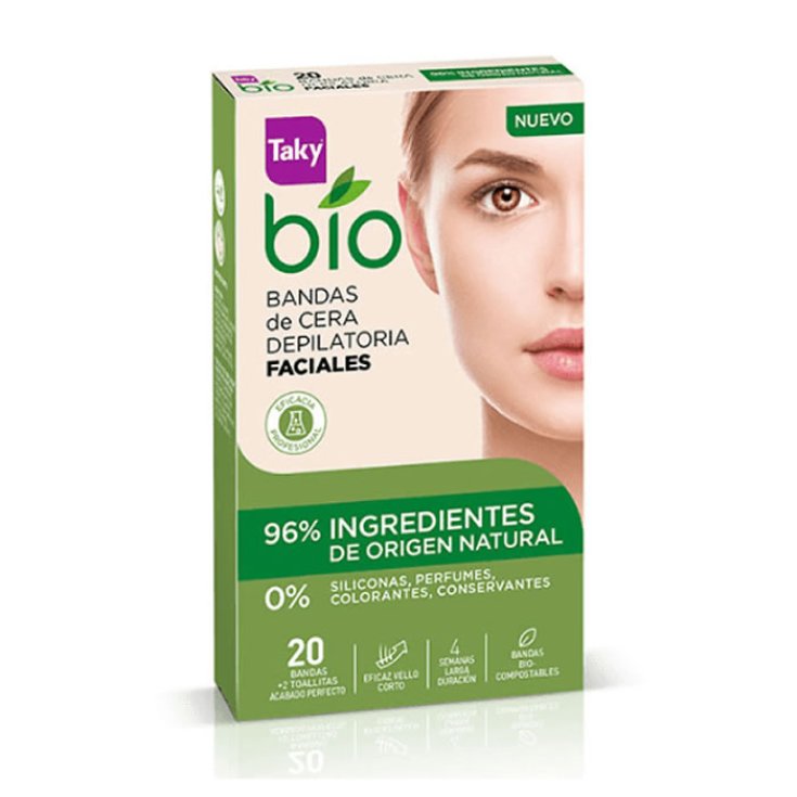 Taky Bio Bandes de Cire Visage 20 Unités