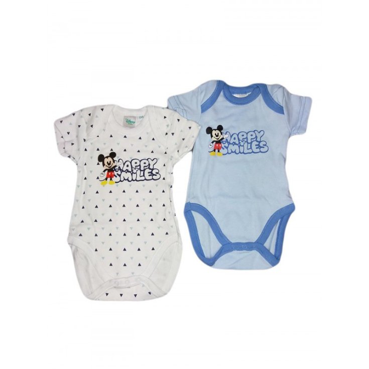 Lot bi-body bébé garçon demi manche Disney baby Mickey 18 m