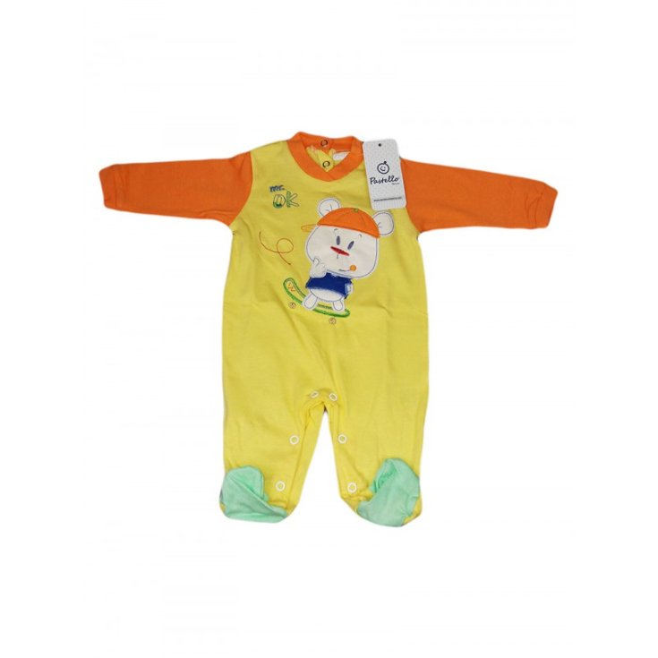 Body bébé nouveau-né en coton Jaune pastel 1 - 3 mois