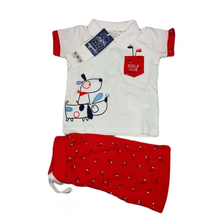 Ensemble tee-shirt nouveau-né bébé garçon manches courtes Redipetto Petit doigt rouge 6 m