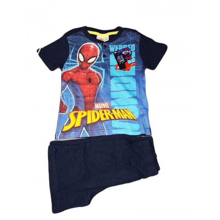 Pyjama t-shirt short bébé garçon 4A Spiderman bleu