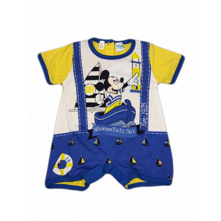 Barboteuse naissance bébé fille Ellepi Disney baby Mickey jaune 3 m