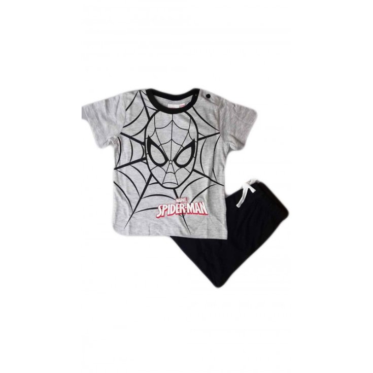 Ensemble short bébé garçon Arnetta Spiderman gris bleu 24 m