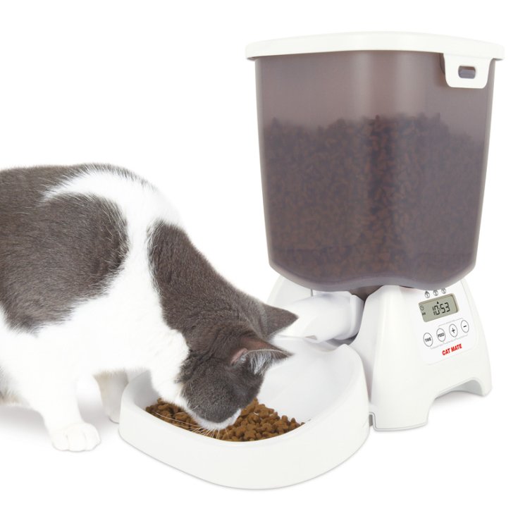 CAT MATE BOL AUTOMATIQUE 3 REPAS BLANC