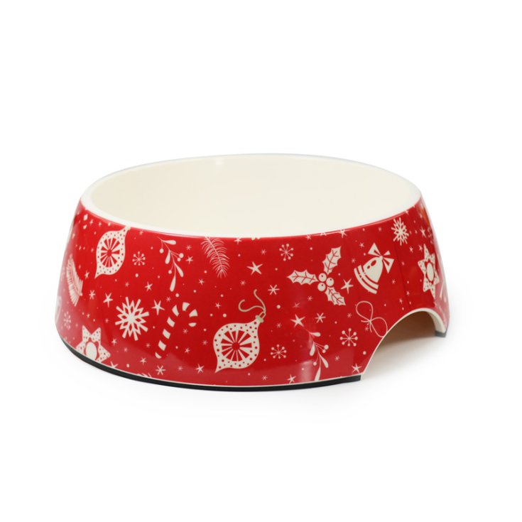 DISQUES DE NOËL, BOL MÉLAMINE ROUGE