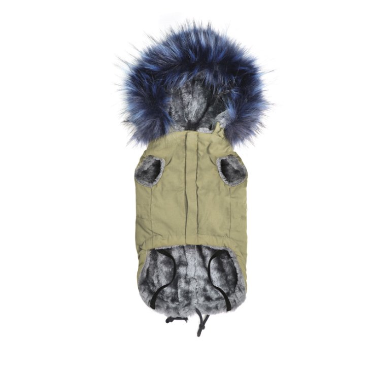 MANTEAU ANORAK VERT RECORD, BLEU S 32