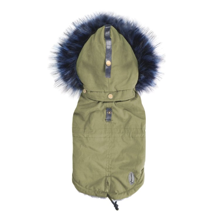 MANTEAU ANORAK VERT RECORD, BLEU L 38