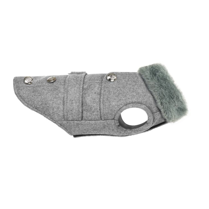 MANTEAU RECORD AUDREY GRIS L 38 39/