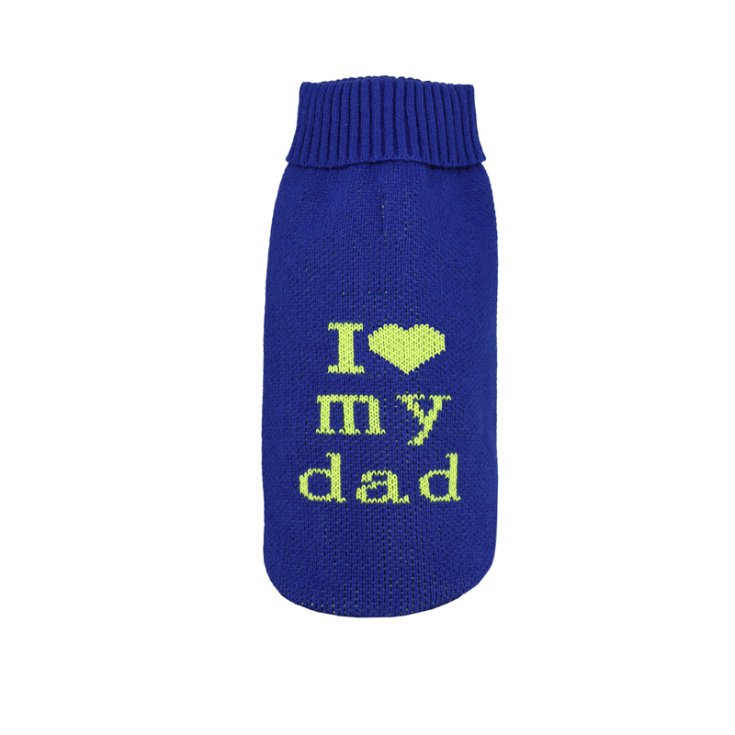PULL RECORD J'AIME MON PAPA BLEU XL