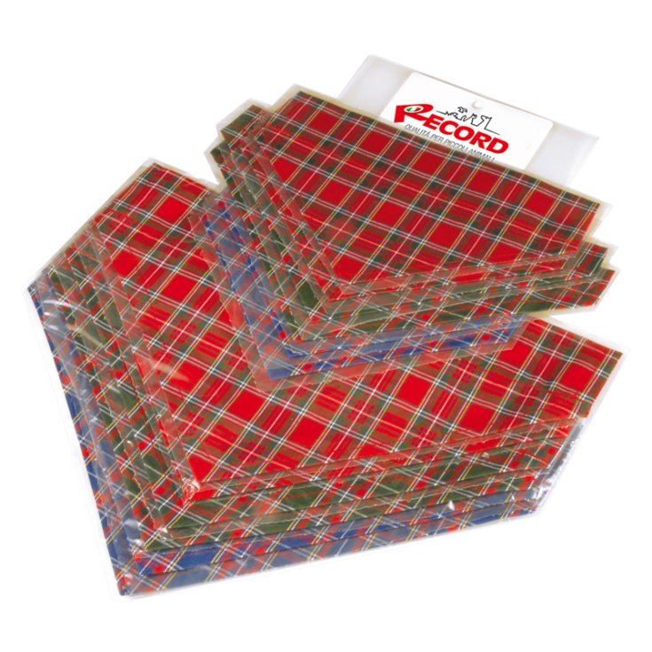 ENSEMBLE 12 PCS BANDANAS ÉCOSSAIS RECORD 2 TAILLE.