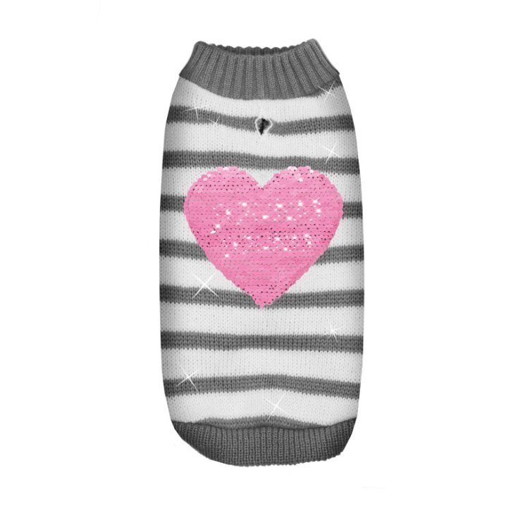 PULL RECORD GRIS, BLANC