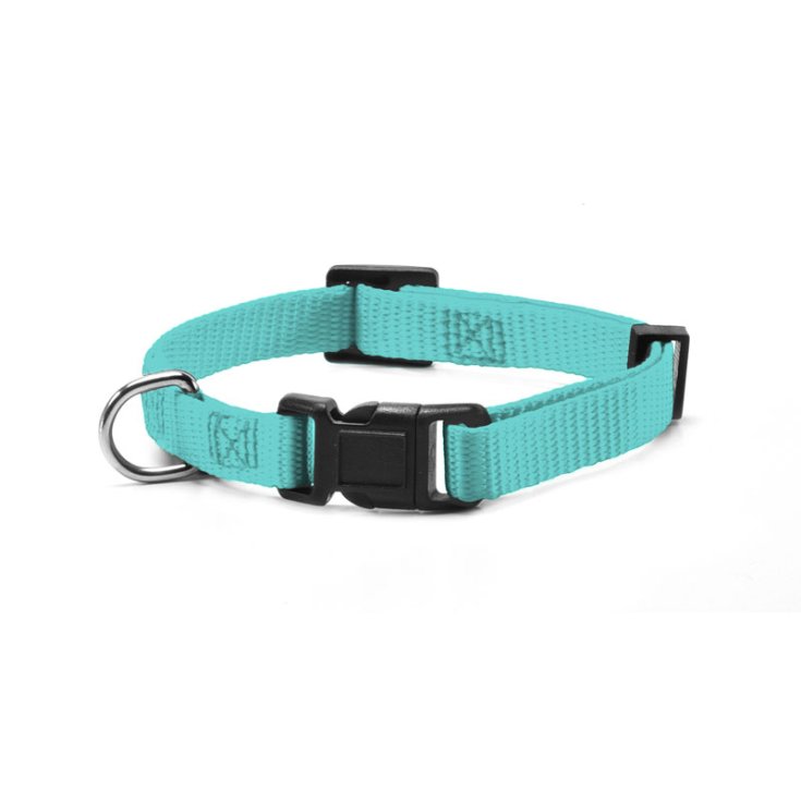 COLLIER EN NYLON RECORD AVEC CLIP AIGUE-MARINE