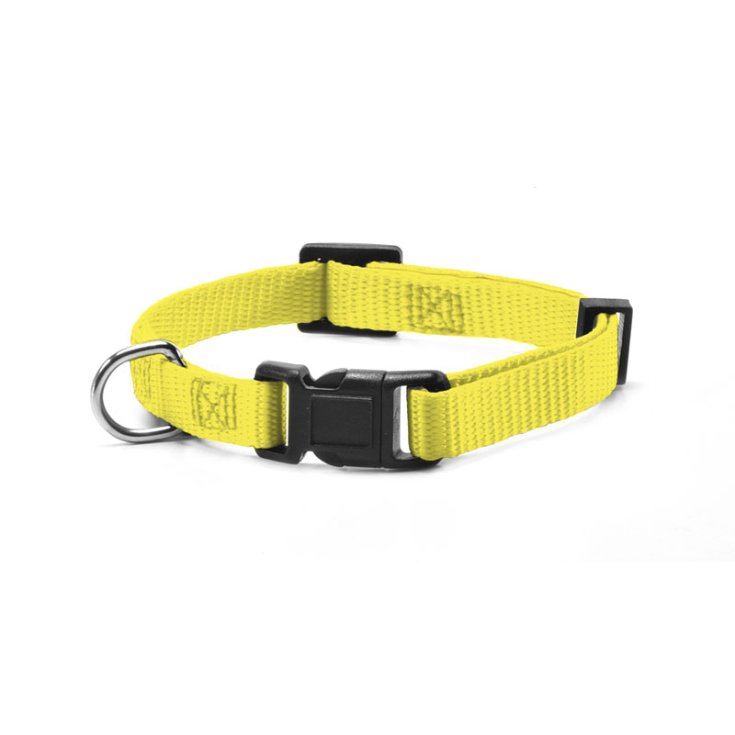 COLLIER EN NYLON AVEC CLIP RECORD JAUNE XS