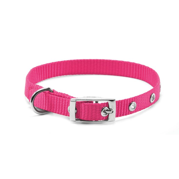COLLIER EN NYLON RECORD AVEC BOUCLE ROSE 1X2