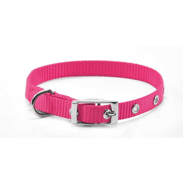 COLLIER EN NYLON RECORD AVEC BOUCLE ROSE 2,5