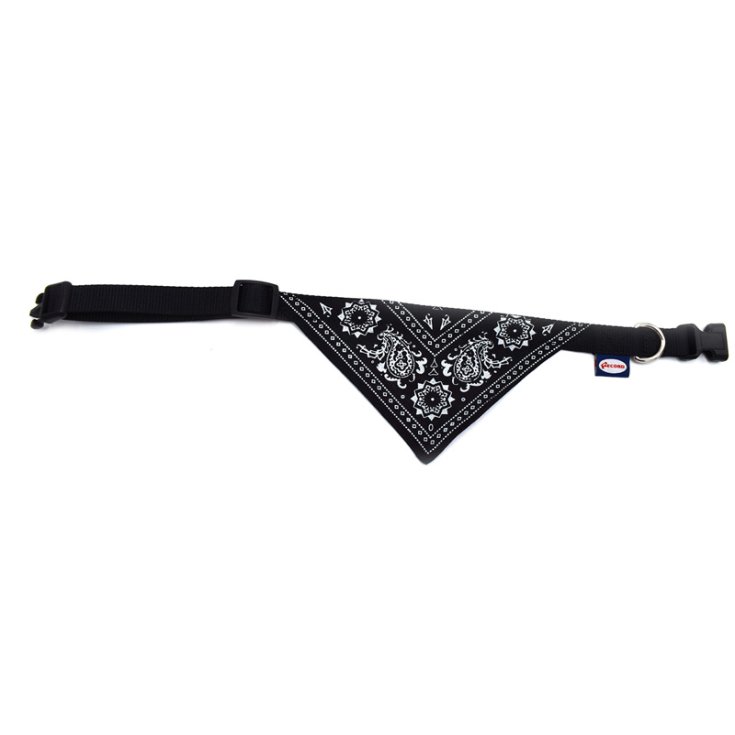 COLLIER RECORD NYLON BANDANA NOIR 1X20 3