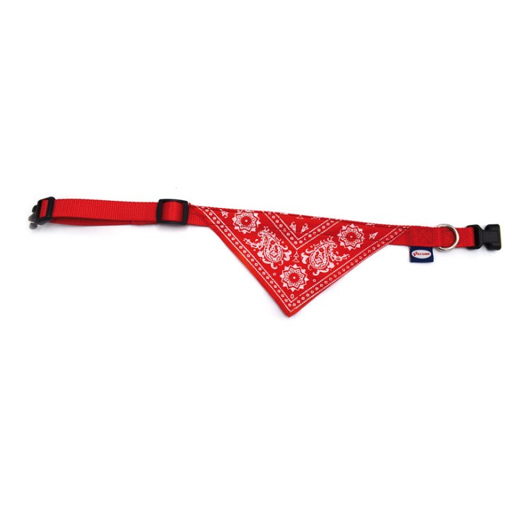 COLLIER RECORD NYLON BANDANA ROUGE 1,9X3