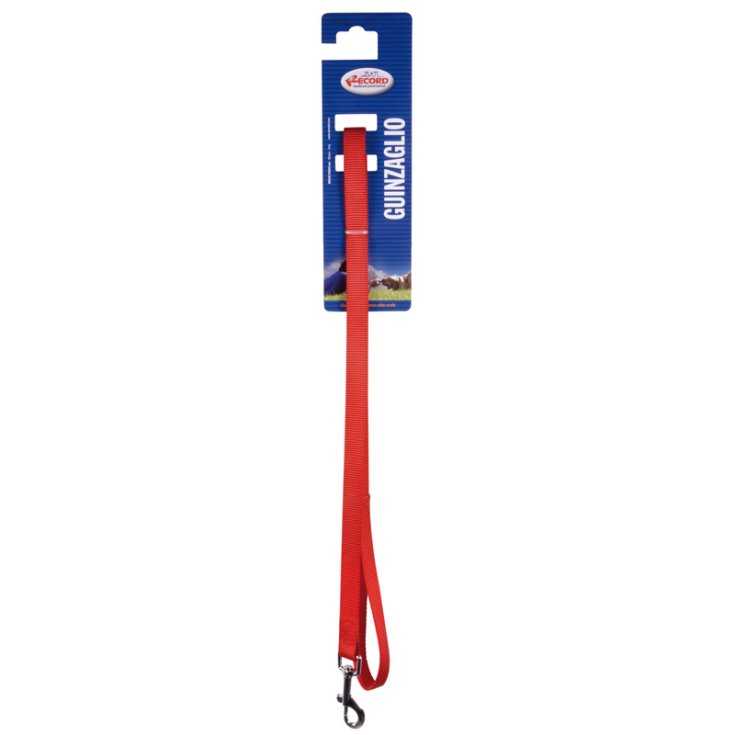 LAISSE NYLON DOUBLE RECORD ROUGE 1,9
