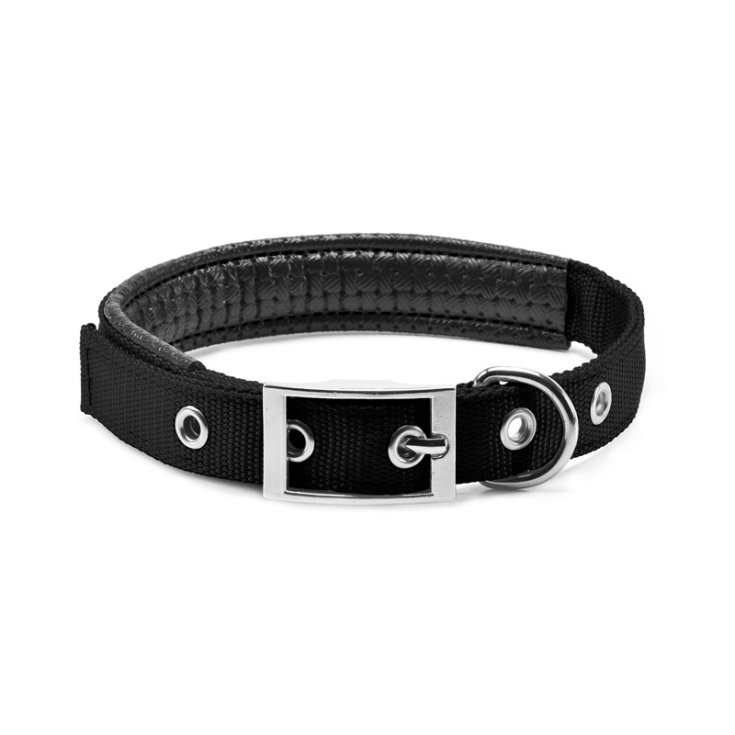 COLLIER EN NYLON REMBOURRÉ DOUX NOIR RECORD