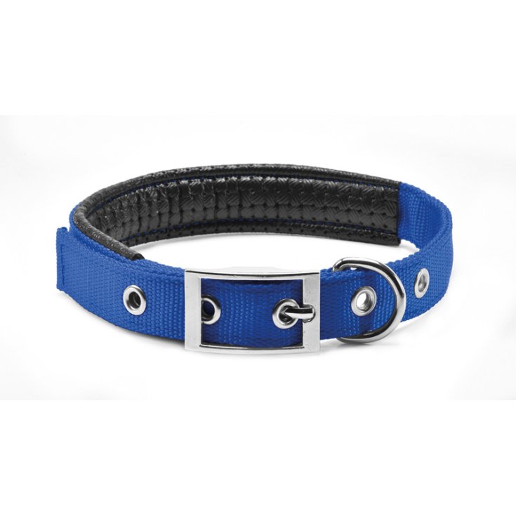COLLIER EN NYLON REMBOURRÉ DOUX BLEU RECORD