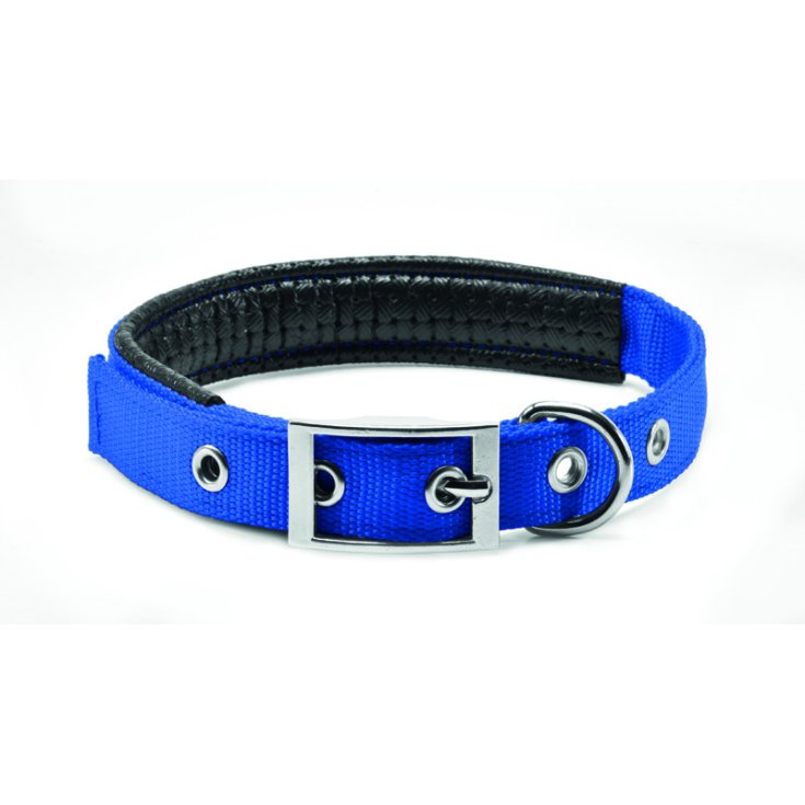 COLLIER EN NYLON REMBOURRÉ DOUX BLEU RECORD