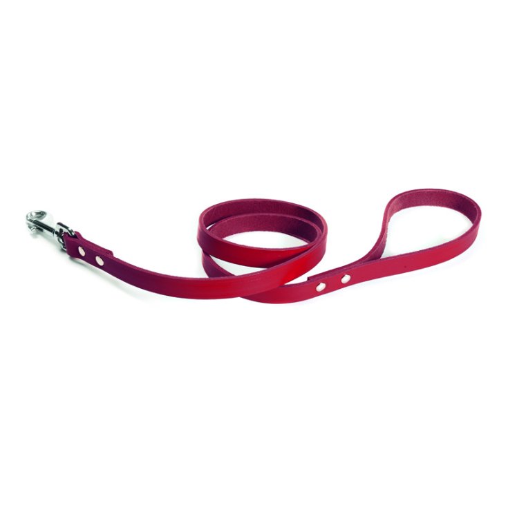 LAISSE RECORD CUIR ROUGE 1,3X90 CM